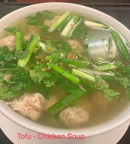 Tofu chicken soup